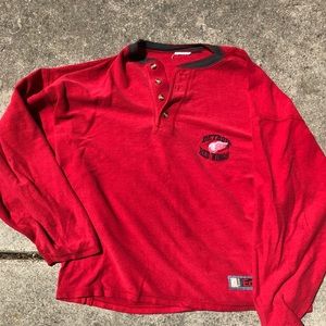 Vintage Red Wings Henley
